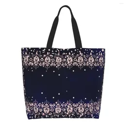 Boodschappentassen Aangepaste sexy glitter strass canvas tas Dames wasbaar Grote capaciteit Boodschappen Maskerade Diamond Tote Shopper