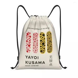 Sacs à provisions Custom Yayoi Kusama ART ART Sac à cordon Men Femmes Lightweight Sports Gym Rangement Backpack