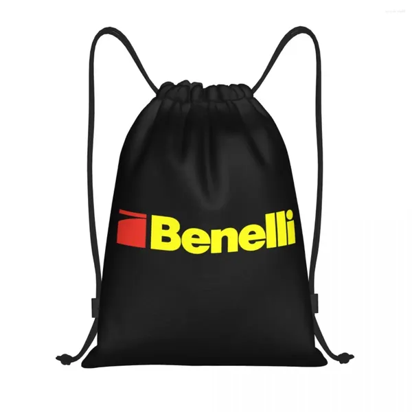 Bolsas de compras Amarillo amarillo benelli disparador de tiro con cordero para mochilas de yoga para hombres mujeres Sports Gym Sackpack