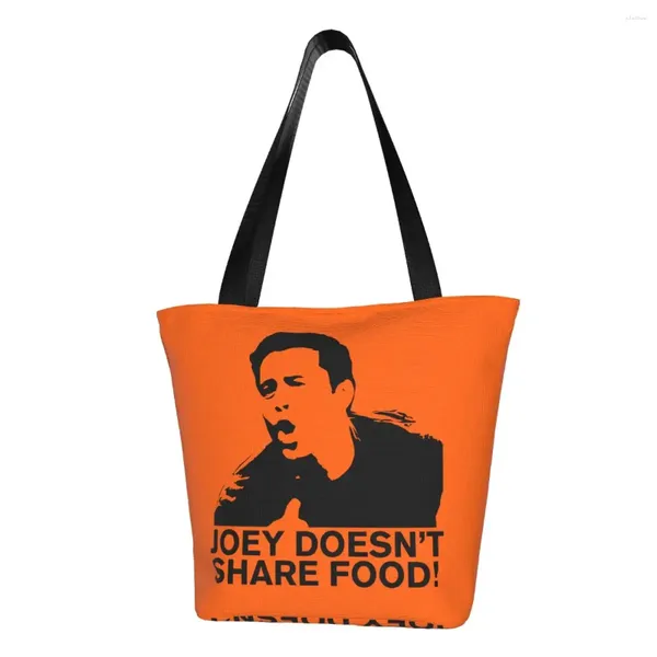 Bolsas de compras lindas show de televisión divertida amiga bolso de bolsas Joey no comparte comida para el lienzo de la tienda de comestibles hombro