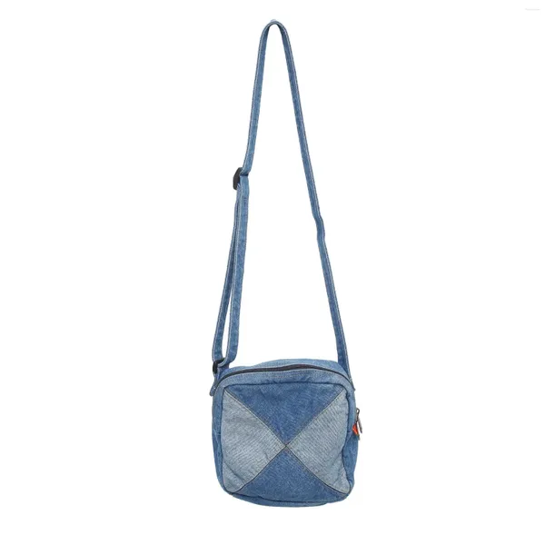 Sacs à provisions jeans denim sac fourre-tout Femmes mini épaule cool fille zipper vintage crossbody fashion contraste couleur sac à main pour les hommes