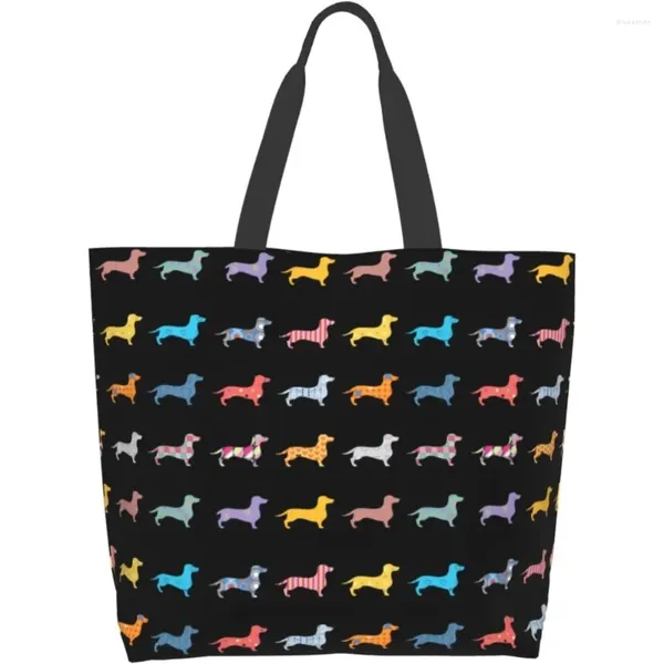 Sacs de courses pour amoureux des chiens, grand fourre-tout pour femmes, réutilisable, sac à main étanche avec poche intérieure, voyage, travail, plage, gymnase