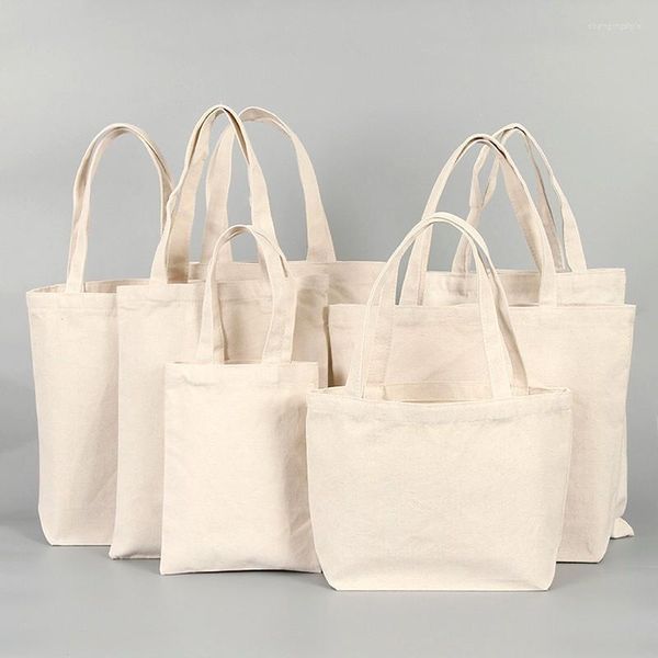 Sacs à provisions sacs à main à bandoulière pliables Eco grand sac à main tissu toile 1 sac fourre-tout pour les filles en coton réutilisables du marché