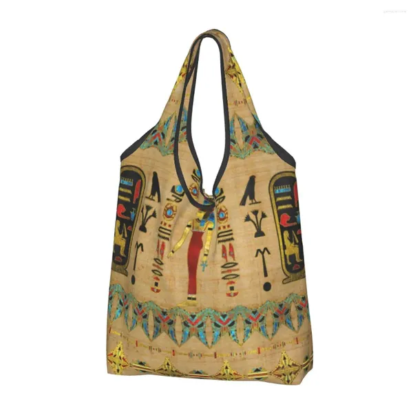 Sacs de courses imprimés à la mode, fourre-tout avec symbole Mut égyptien, sac à bandoulière Portable, sac à main de l'egypte ancienne