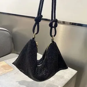 Boodschappentassen Mode Dames Handtassen Schoudertas voor Dames Hobo Bags Diamond Shiny Luxury Designer Hobos Handle Shining Rhinestones