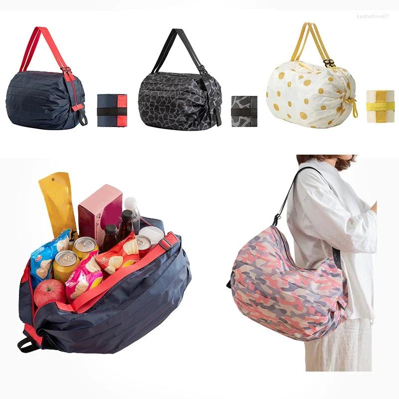 Shopping Bags Foldable Bag Space Save Reusable Supermarket Grocery Travel Beach Fitness Sports For Snacks Clothes