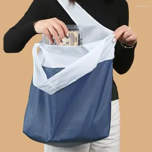 Bolsas de compras bolsas de supermercado ecológicas plegables paquete de alimentos de hombro gran capacidad impermeable bolso plegable