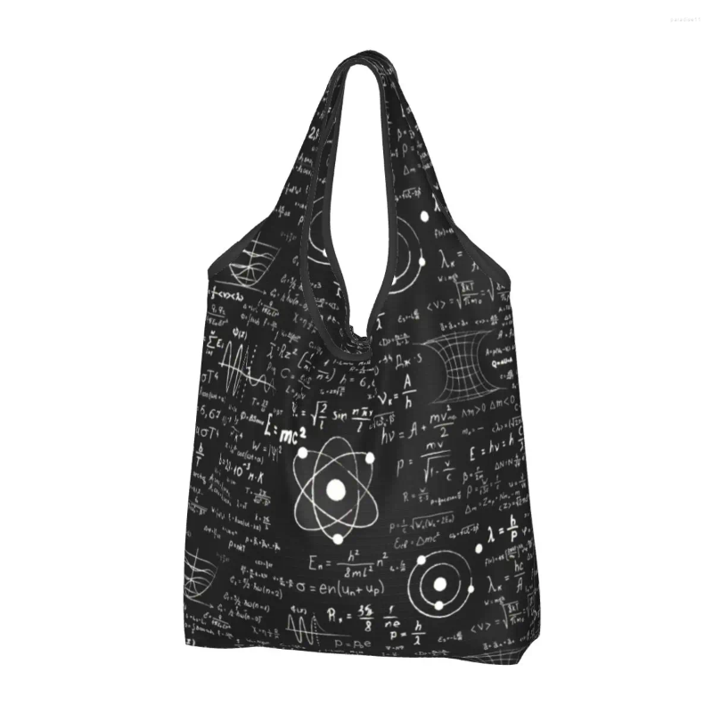 Shopping Bags Geek Math Teacher Grocery Tote Bag Women Cute Science Physics Shoulder Shopper Large Capacity Handbag