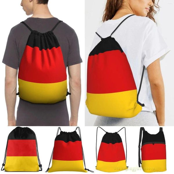 Bolsas de compras Alemania Weltmeisterschaft Fahne Edredón - Bandera de Alemania Tagesdecke Hombres Viajes Deportes Gimnasio Bolsa Mujer Mochila Cordón