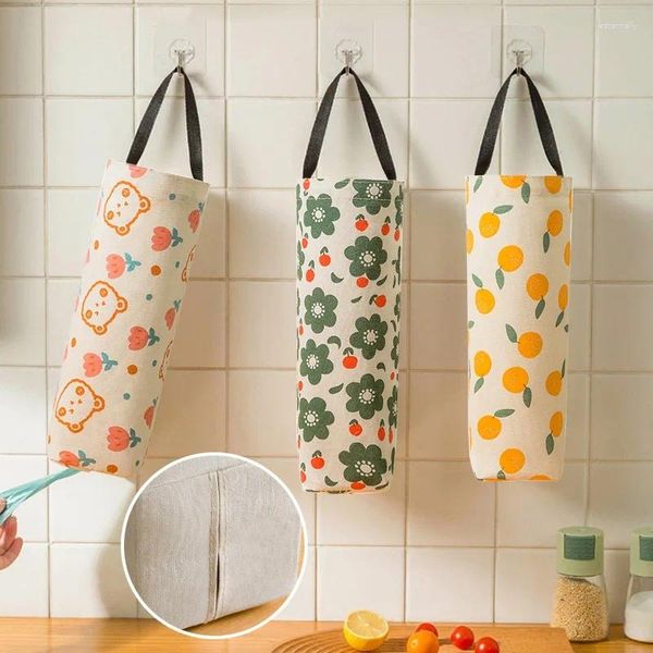 Bolsas de compras Organizador de bolsas de basura colgantes Cocina basura de pared de plástico