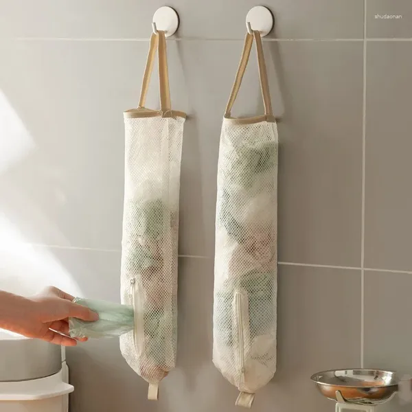 Bolsas de compras Bolsa de almacenamiento colgante de cocina Organizador de pared multifuncional de gran capacidad Cebolla Jengibre Ajo Basura