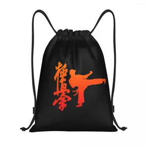 Sacs à provisions kyokushin karaté cordon de cordon de crampons femmes hommes sport gymnat de sport sackpack portable sac arts martiaux sac