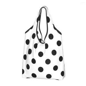 Boodschappentassen Groot Herbruikbaar Schattig Polka Dot Kruidenier Recycle Opvouwbaar Eco Tas Wasbaar Lichtgewicht