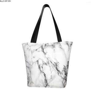 Sacs à provisions Luxe gris marbre épicerie fourre-tout femmes Texture motif abstrait toile Shopper sac à bandoulière grande capacité sac à main