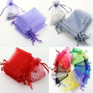 Sacs de courses de luxe pour cadeaux de mariage, pochettes d'emballage de bijoux, pochettes en Organza pour cadeaux de bonbons