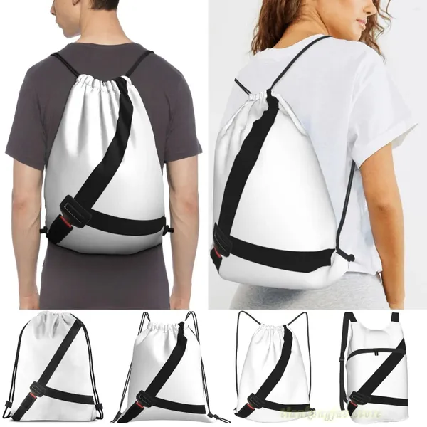 Sacs à provisions hommes sac à dos sangle fausse ceinture de sécurité femmes but sacs à dos à cordon voyage en plein air pour sac de fitness d'entraînement de gymnastique