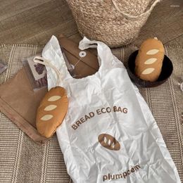 Sacs à provisions en nylon pain français sac pliable stockage créatif réutilisable dessin animé Eco fourre-tout étanche alimentaire