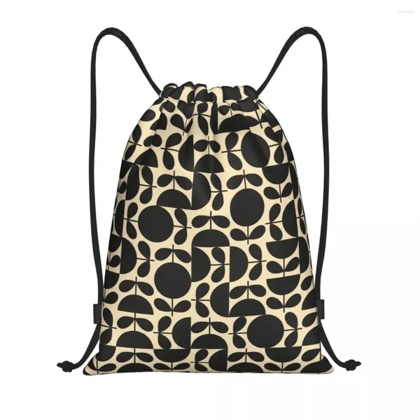 Sacs à provisions Orla Kiely imprime Jigsaw STEM Jet DrawString Backpack Femmes Men Gym Sport Sackpack Portable Sac Sac