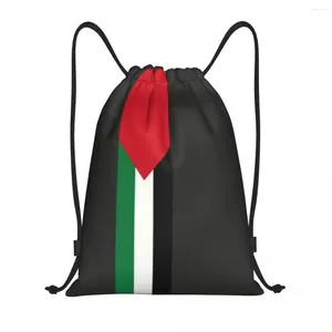 Sacs à provisions Palestine Stripe Flag Cordon Sac à dos Femmes Hommes Sport Gym Sackpack Portable Palestinien Sac patriotique Sac