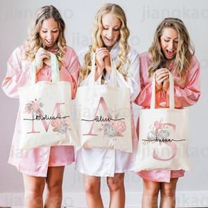 Boodschappentassen gepersonaliseerde bruidsmeisje tote honor custom name handtas bruids vrijgezellenfeest geschenken bruid bruid bruiloft schoudertas 230404