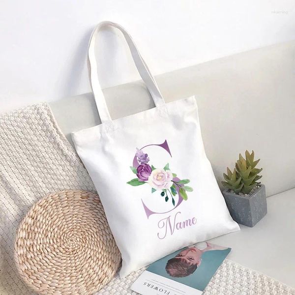 Bolsas de compras Nombre personalizado Nombre personalizado Despedida de soltera Bolsa de hombro Boda Dama de honor Bolso Dama de honor Regalos de novia