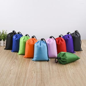 Boodschappentassen polyester bundel pocket kledingpakket touwt tas draagbare kleding opslag stofveilig collectie