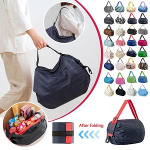 Shopping Bags Portable Accordion Folding Bag Large Capacity Supermarket Storage Reusable Tote For Purchase