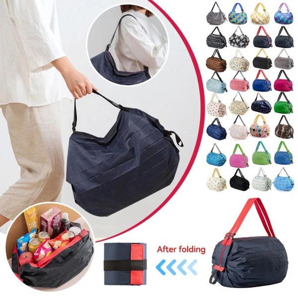 Bolsas de compras Bolsa plegable de acordeón portátil Gran capacidad Supermercado Almacenamiento Reutilizable Tote para compra