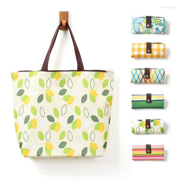 Bolsos de compras Bolso plegable reutilizable Eco Totes Supermercado Respetuoso del medio ambiente Shopper Tote para mujeres