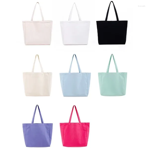 Sacs de Shopping fourre-tout Hobo, sac à main de grande capacité, blanc/noir/Beige/violet/Rose rouge/vert/bleu/couleur originale