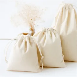 Sacs à provisions Simple coton sac à cordon couleur unie stockage à domicile grain de café cadeau emballage chaussures femmes pochette de voyage porte-monnaie