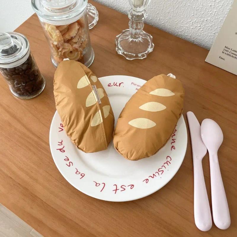 Einkaufstaschen Aufbewahrung Französisch Brot faltbare Tasche Lustige Nylon -Tasche Cartoon Eco wiederverwendbarer wasserdichte Snack