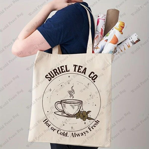 Sacs à provisions Suriel Tea Co. Modèle Tote Sac Thorns Roses Casual Toom Spowper Shopper Supermarket Eco