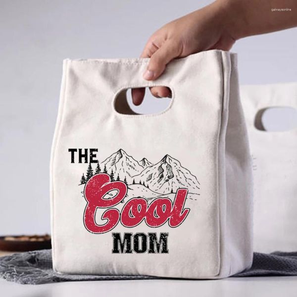 Sacs à provisions The Cool Mom Print Lunch Femme Tolevas Food Storage Tote HARAJUKU MOUNTAIRE PORTABLE THERMAL POUR FAMILLE