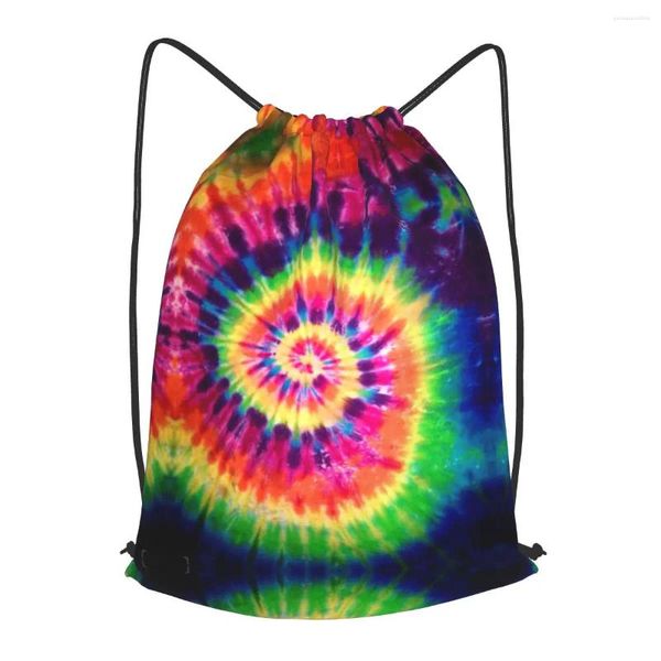 Sacs à provisions Tie Dye Cordon Sac à dos Hommes Gym Entraînement Fitness Sac de sport Bundle Yoga pour femmes