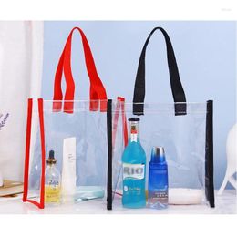 Sacs à provisions Transparent PVC Tote Bagure d'emballage cadeau de lavage étanche Cosmetic