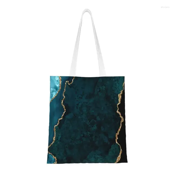 Bolsas de compras Turquoise y doradas Bolsa de la agada Bolsa para mujeres Conedra de hombro