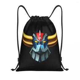 Sacs à provisions UFO Robot Grendizer Goldorak Sac à cordon Hommes Femmes Portable Gym Sports Sackpack Mazinger Z Formation Stockage Sacs à dos