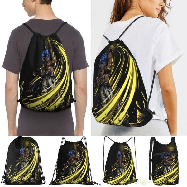 Bolsas de Compras Unisex Cordón Gogeta Ssb !!!!! Mochilas para mujer y hombre, bolsa de entrenamiento para viajes al aire libre, Fitness