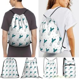 Bolsas de compras Unisex Cordón Puerro Diseño digital Mujeres Mochilas Hombres Viajes al aire libre Entrenamiento Bolsa de fitness