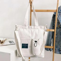 Boodschappentassen witte rug en gele sholuder bagpatchwork canvas doek crossbody tas ritsje eco herbruikbare straattas