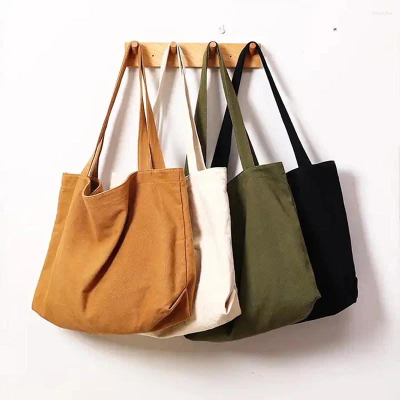 Shopping Bags Wholesale 100pcs/Lot Fashion Customizable Cotton Tote Bag Student School Canvas Daily Simple Handbag Shoulder