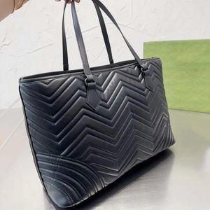 Sacs à provisions femme sac fourre-tout designer sac à main épaule fourre-tout grande capacité sacs à main de luxe en cuir noir vague 5A 2023