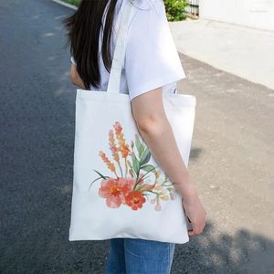 Boodschappentassen dames canvas shopper tas bloemenprint vrouwelijk doek bloemen eco handtas bakstudenten leerkrachten boek