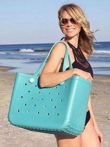 Sacs à provisions femmes sacs de plage en caoutchouc épaule Portable voyage grande taille lavable fourre-tout étanche anti-sable extérieur sacs à main