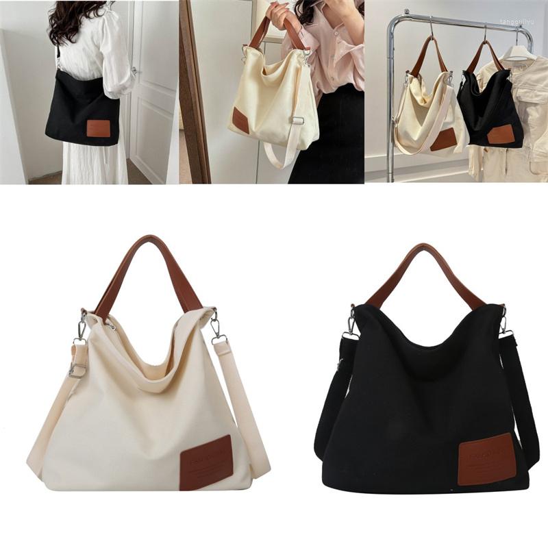 Shopping Bags Women's Canvas Shoulder Eco Reusable Foldable Shopper Fashion Print Large Capacity Handbags Casual Cute Bag For Students
