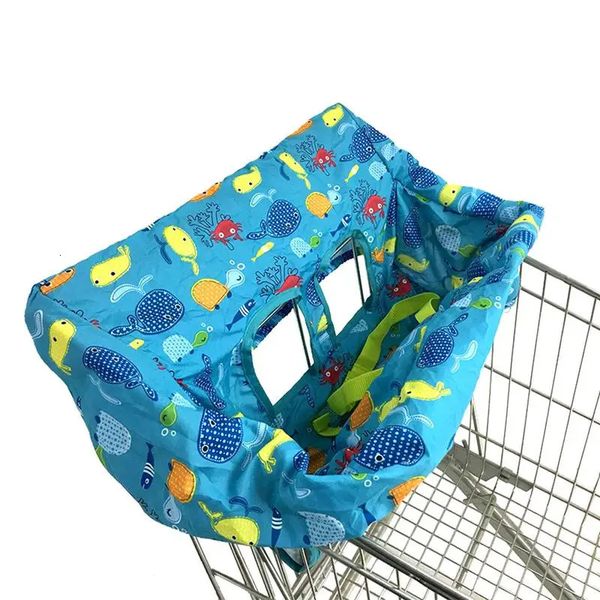 Fundas para carritos de compras Bebé Niño Supermercado Carrito de compras Cojín para asiento Silla infantil Cojín de animales de dibujos animados Protección Viaje seguro Cojín portátil 231010