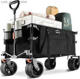 Chariots de courses Camion de plage pliable et robuste avec grandes roues, camion d'épicerie pratique avec Si Q240227