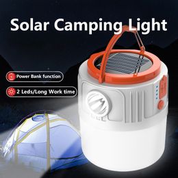 Comprar bombilla LED solar con foco de mazorca y carga telefónica, 5 modo, bombilla LED solar alta y brillante para acampar Emergencia de pesca de senderismo