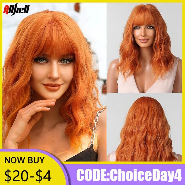 Bob d'Halloween Orange Halloween Bob d'Halloween Orange Halloween Synthetic Synthetic Natural Wavy Swewe